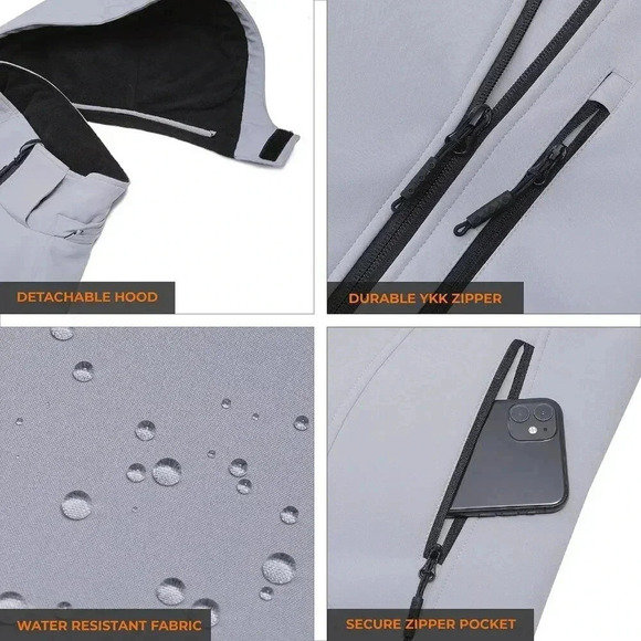 ORORO Women's Heated Jacket with Battery Pack and Detachable Hood Heating Jacket - Picture 6 of 13